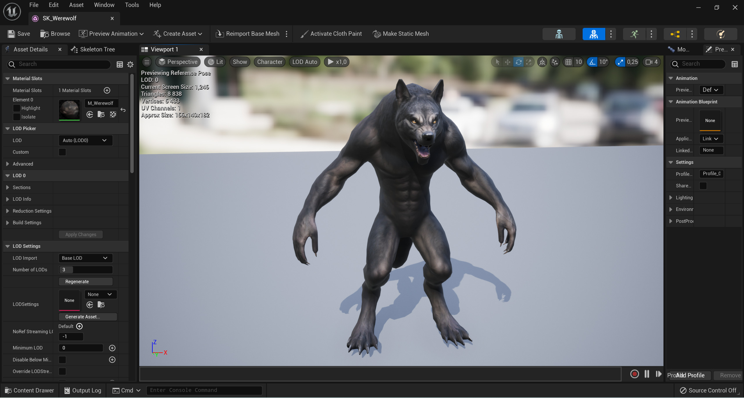 Werewolf Low-poly 3D model_5
