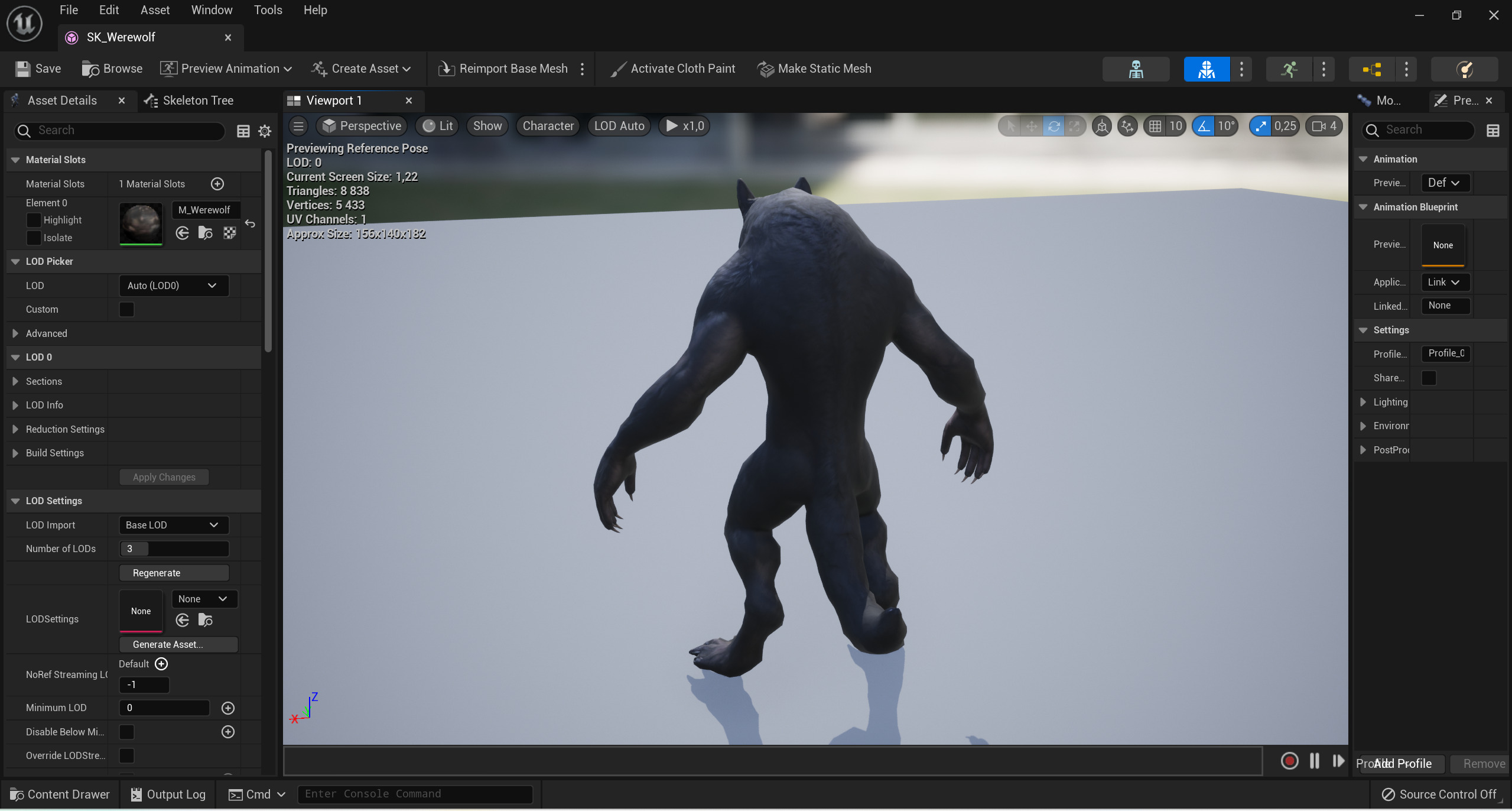 Werewolf Low-poly 3D model_6