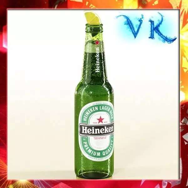 Heineken Beer Bottle 3D model_0