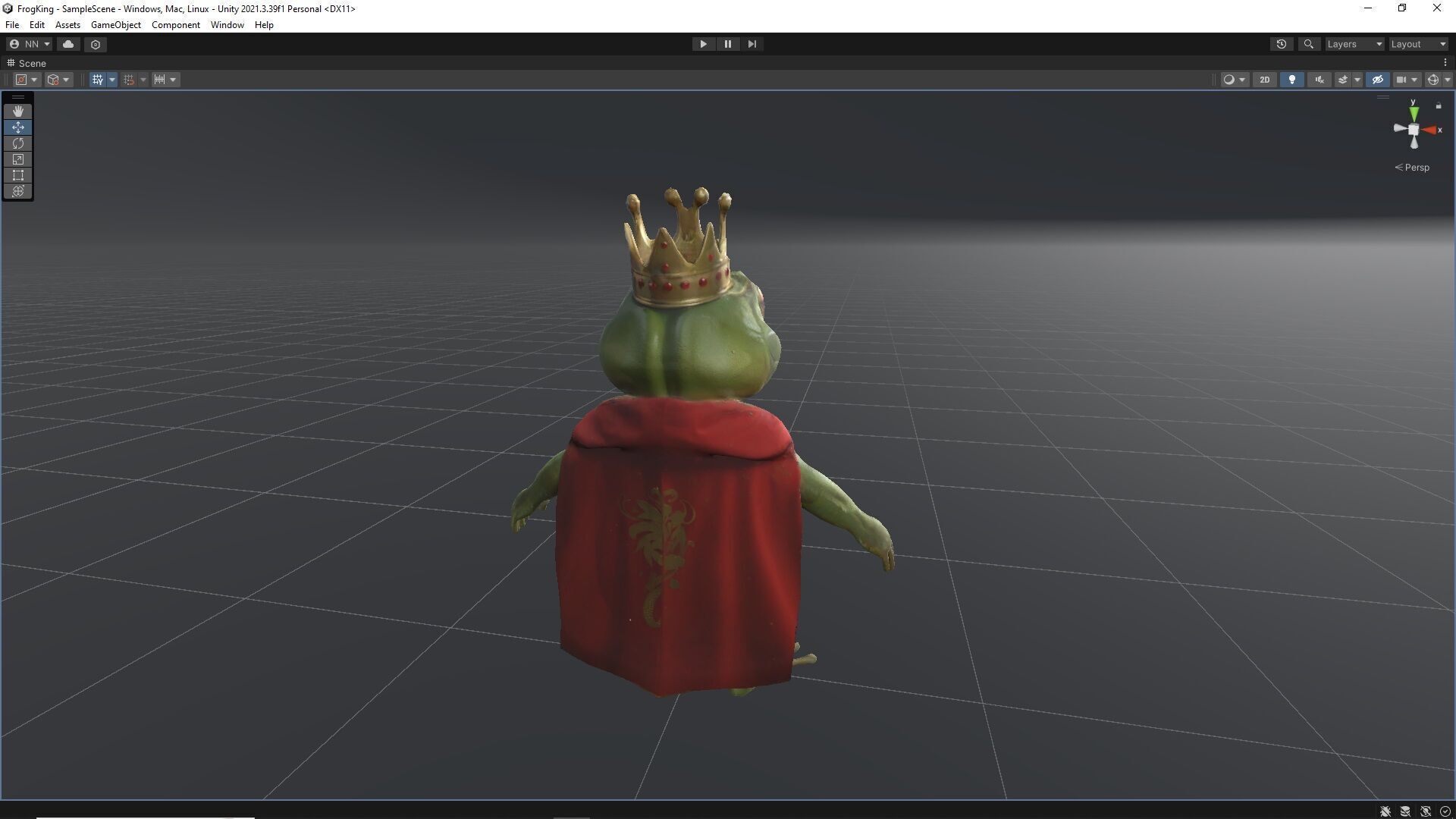 Frog King Low-poly 3D model_8
