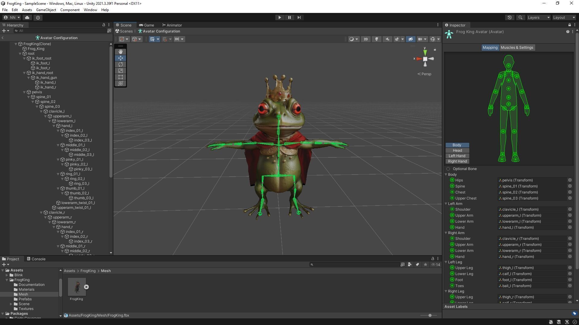 Frog King Low-poly 3D model_9