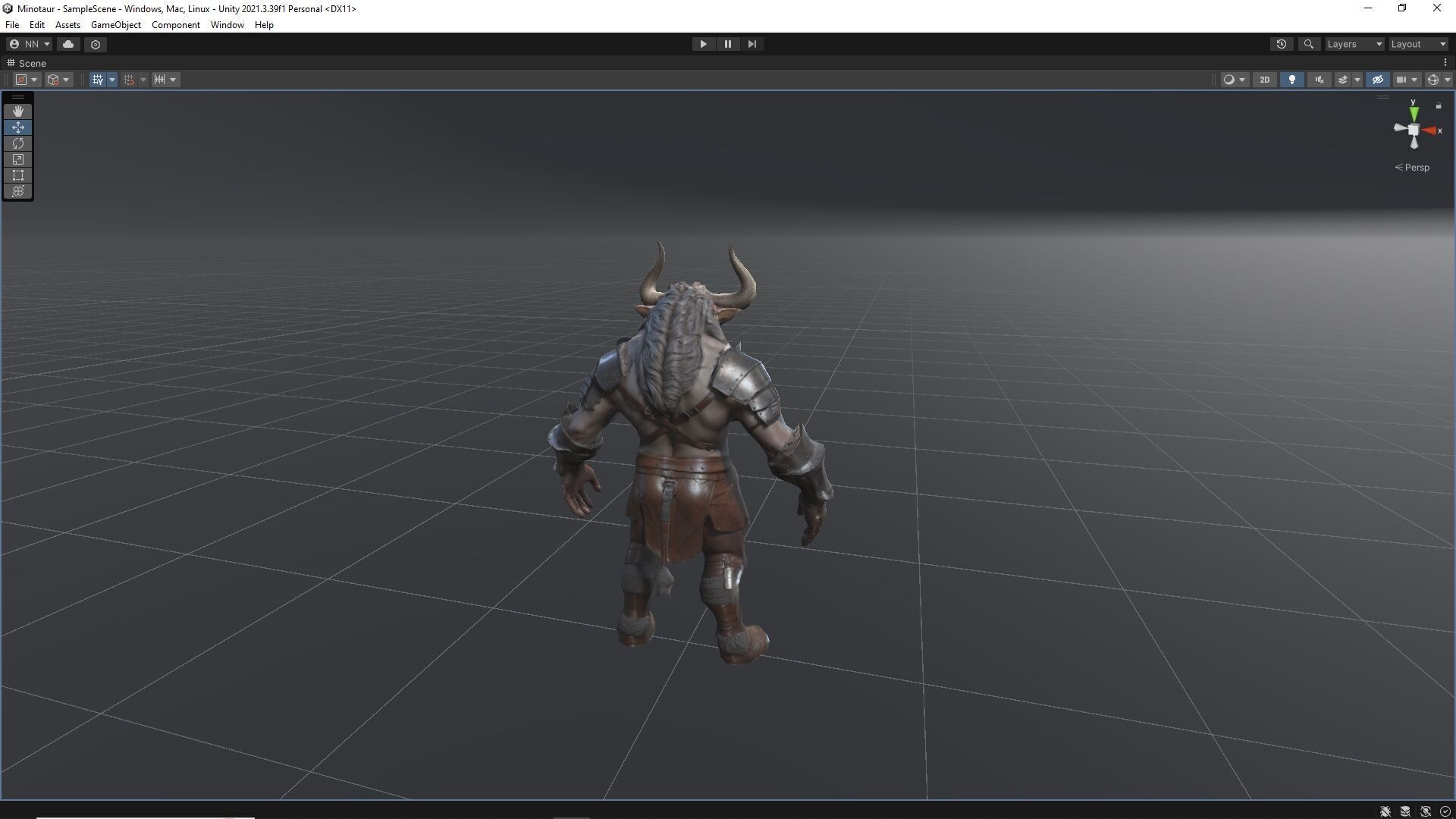 Minotaur Warrior Low-poly 3D model_8