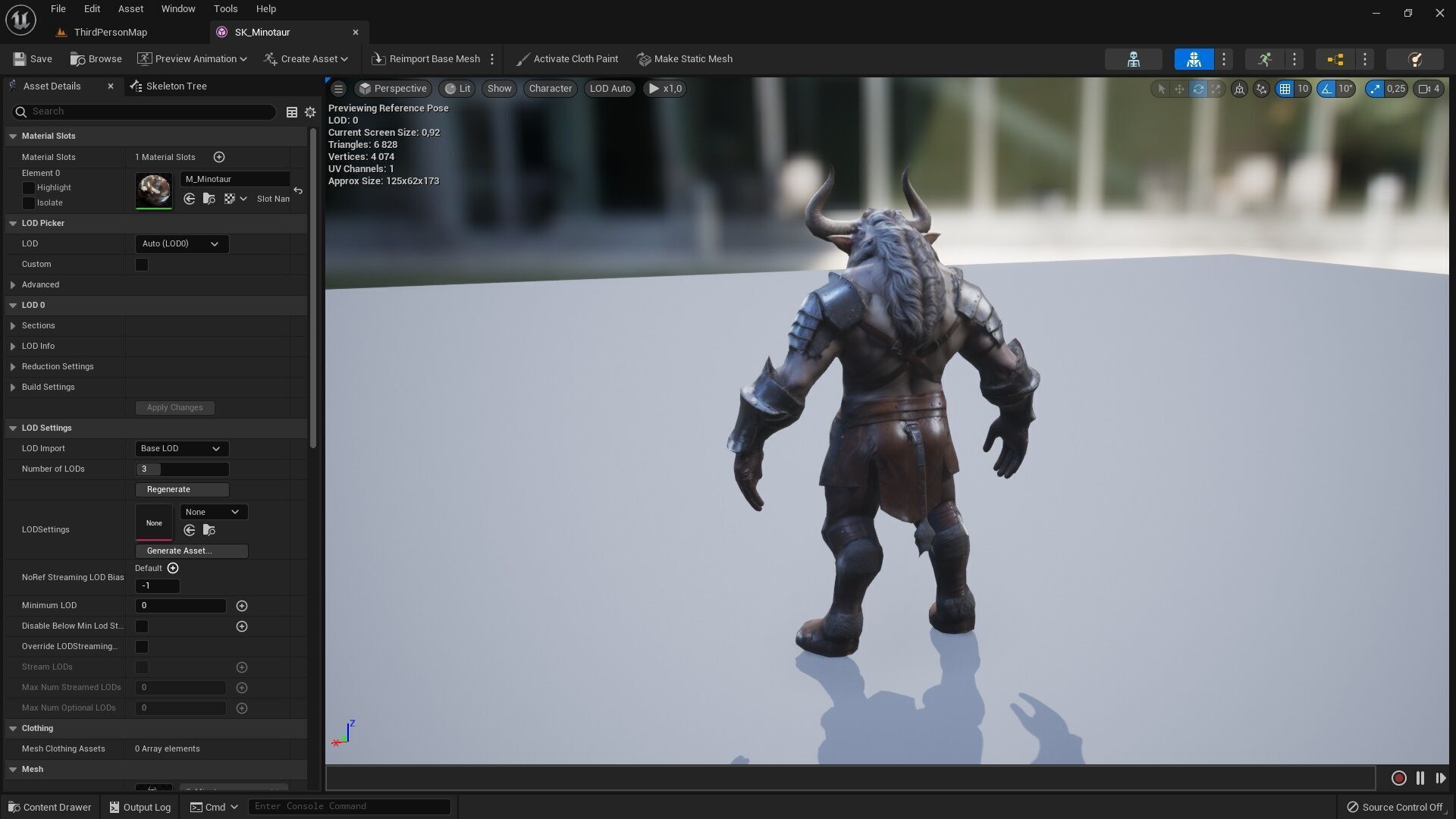 Minotaur Warrior Low-poly 3D model_5