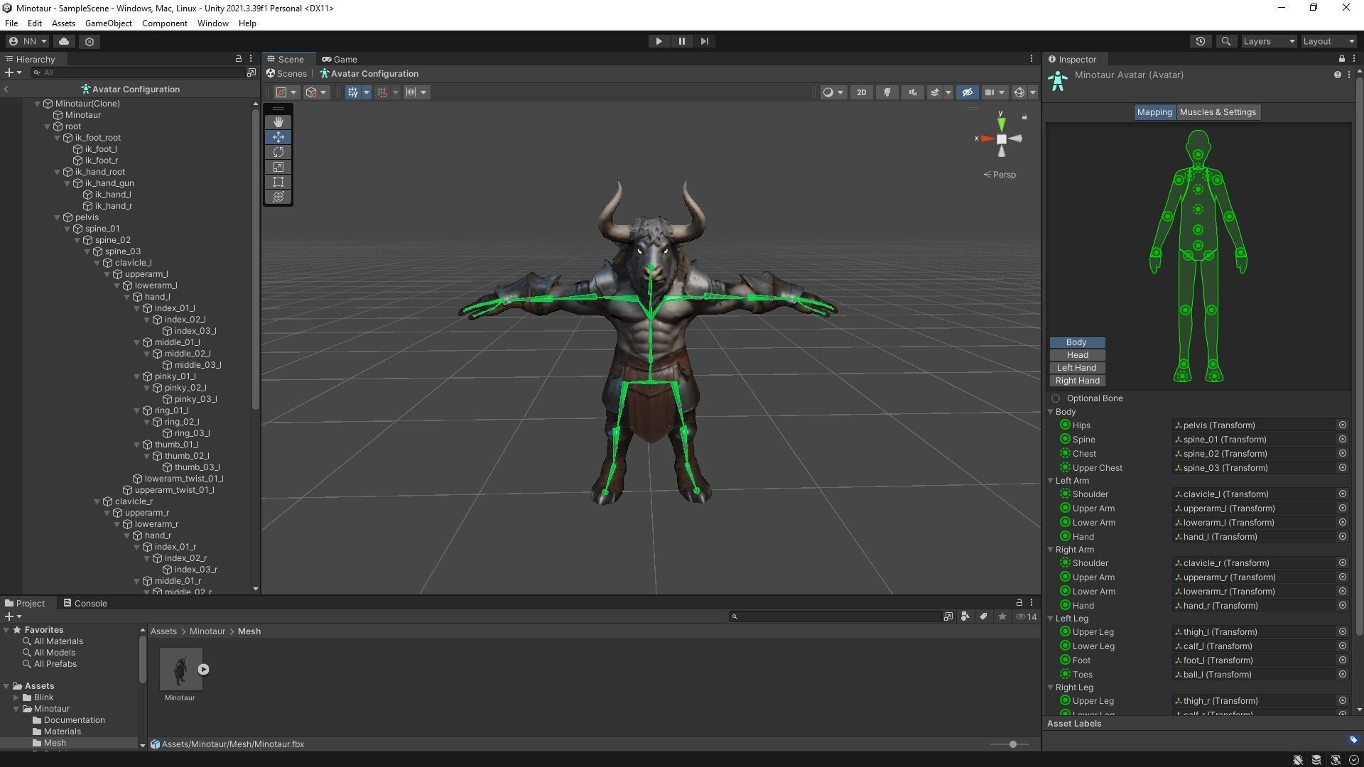 Minotaur Warrior Low-poly 3D model_9