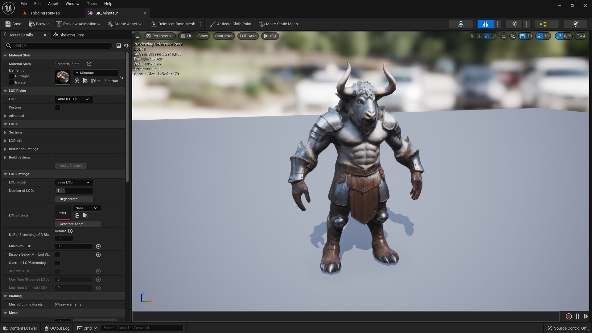 Minotaur Warrior Low-poly 3D model_4