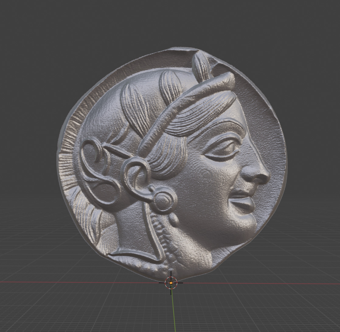 Classical Athens coin 3D print model