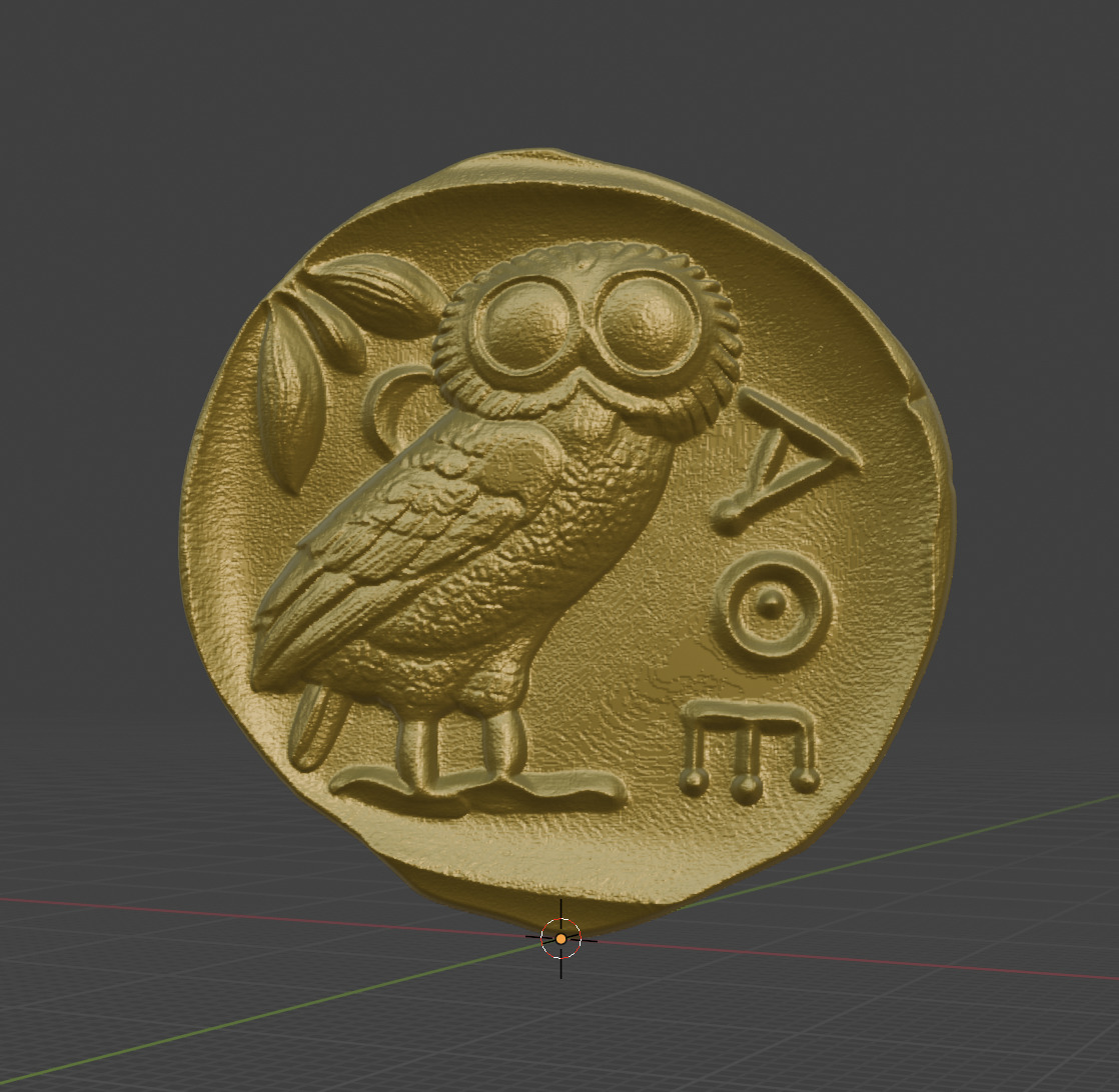 Classical Athens coin 3D print model