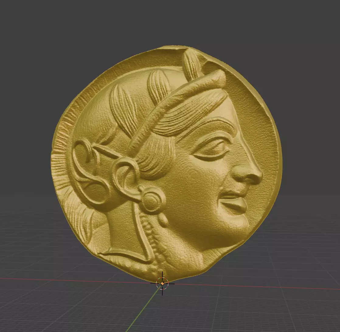 Classical Athens coin 3D print model
