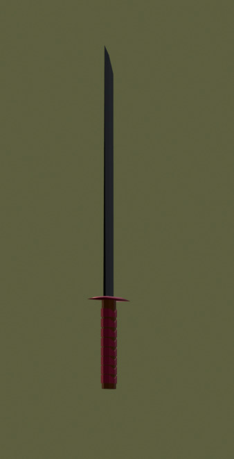 Sword Katana  Low-poly 3D model_3
