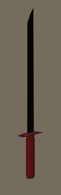 Sword Katana  Low-poly 3D model_4