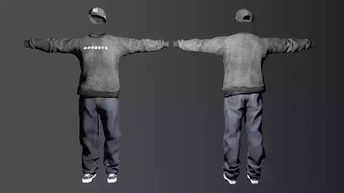 Male Casual Skateboarding Outfit Shoes Trousers Pants Jacket 