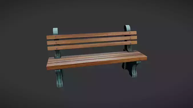 wooden park bench 