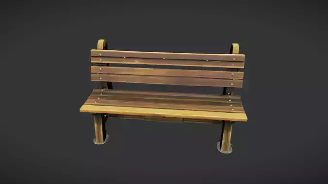 wooden park bench 