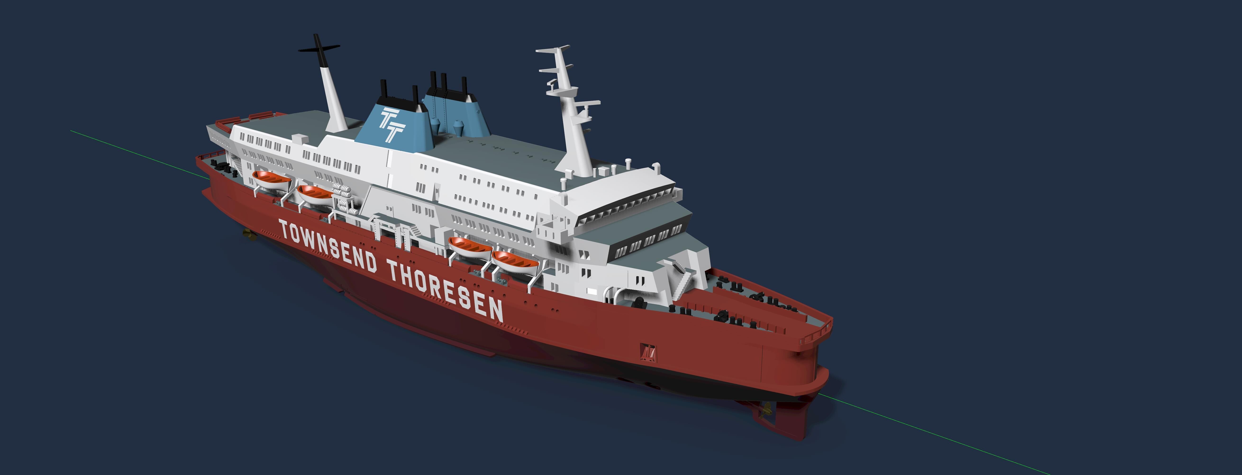 Herald of Free Enterprise disaster ferry print ready model 3D print model_2
