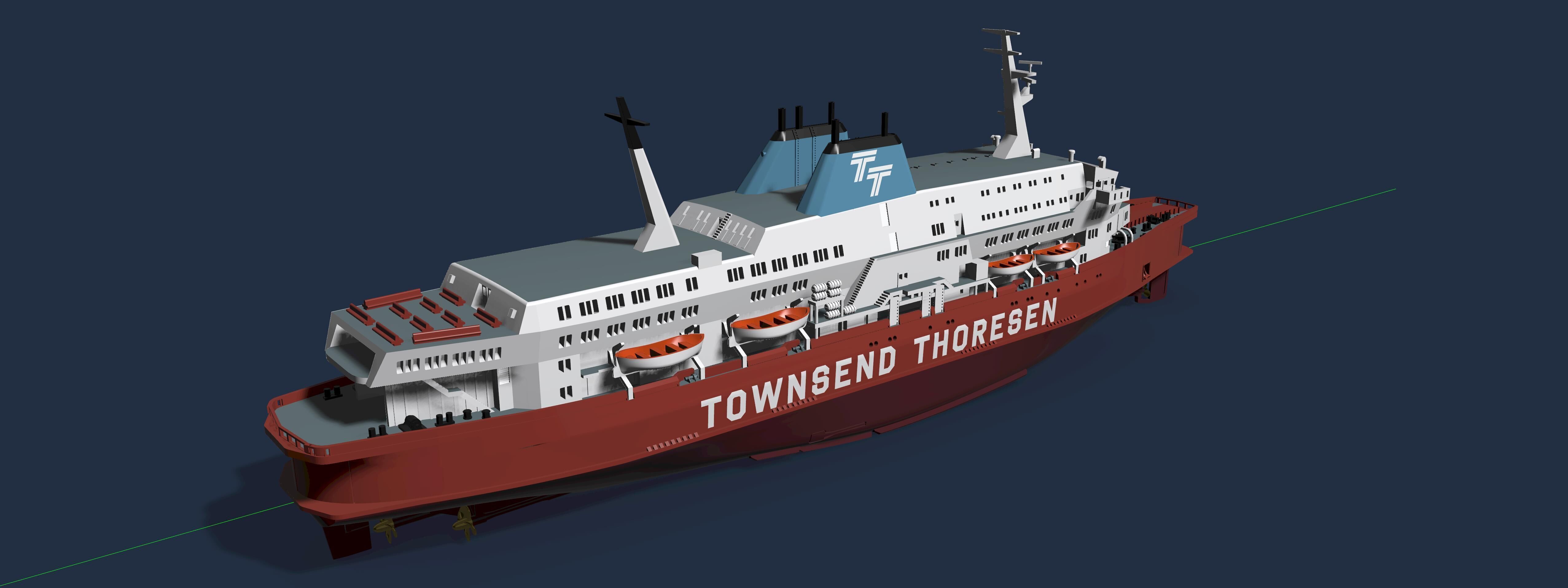 Herald of Free Enterprise disaster ferry print ready model 3D print model_1