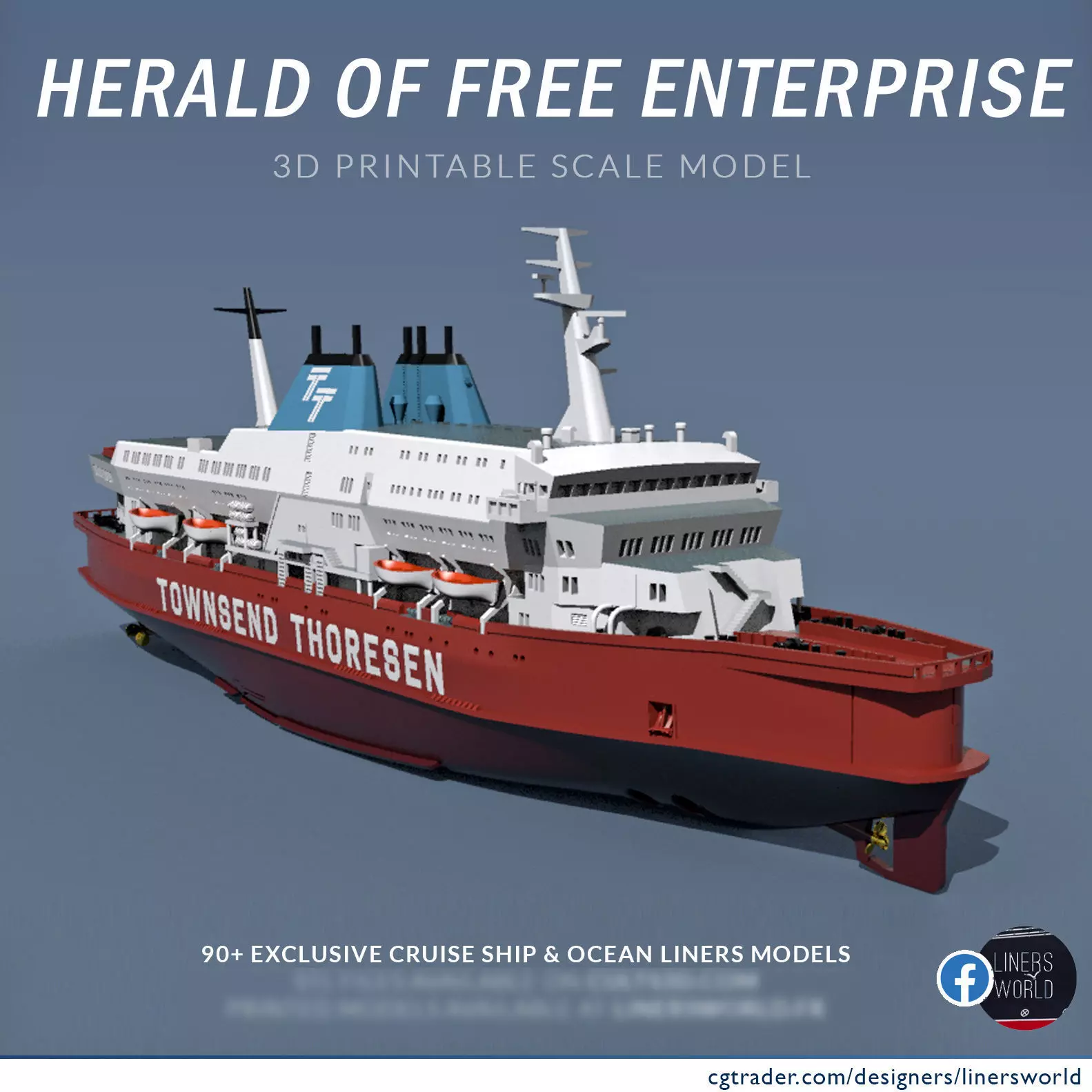 Herald of Free Enterprise disaster ferry print ready model 3D print model_0