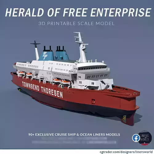 Herald of Free Enterprise disaster ferry print ready model 3D print model