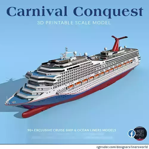 CARNIVAL CONQUEST cruise ship print ready model