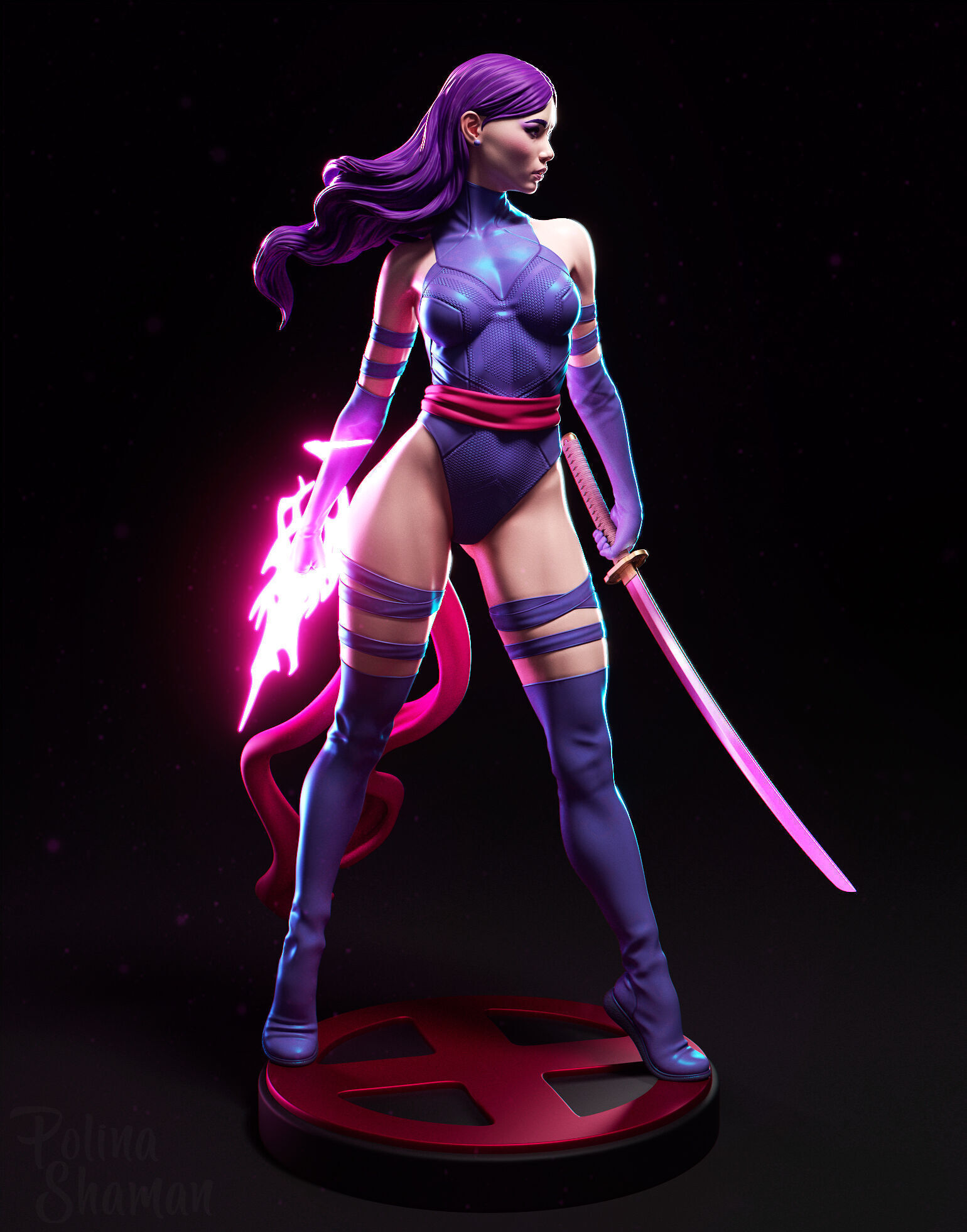 Fan PsyButterfly Psylocke - Printable stl 3D print model_2