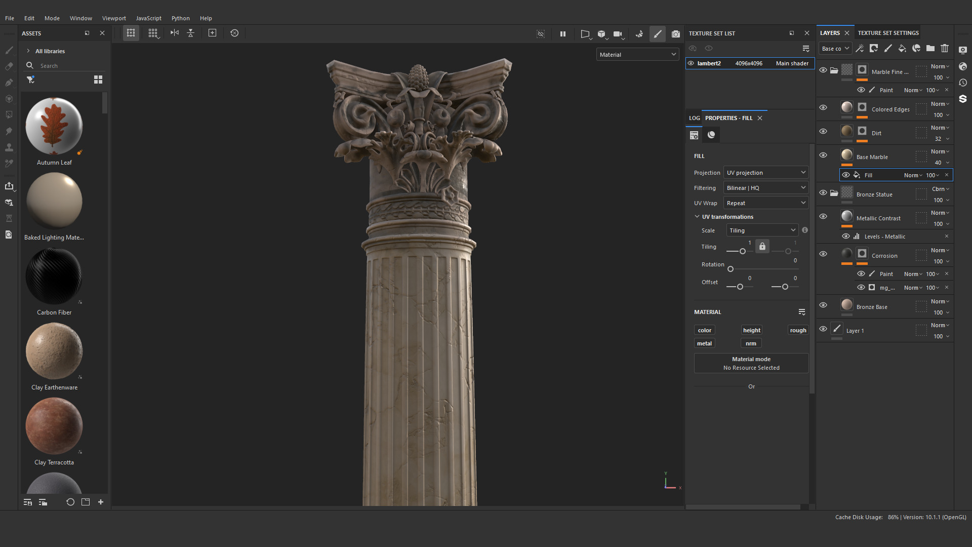 Palais Garnier Column Low-poly 3D model_10