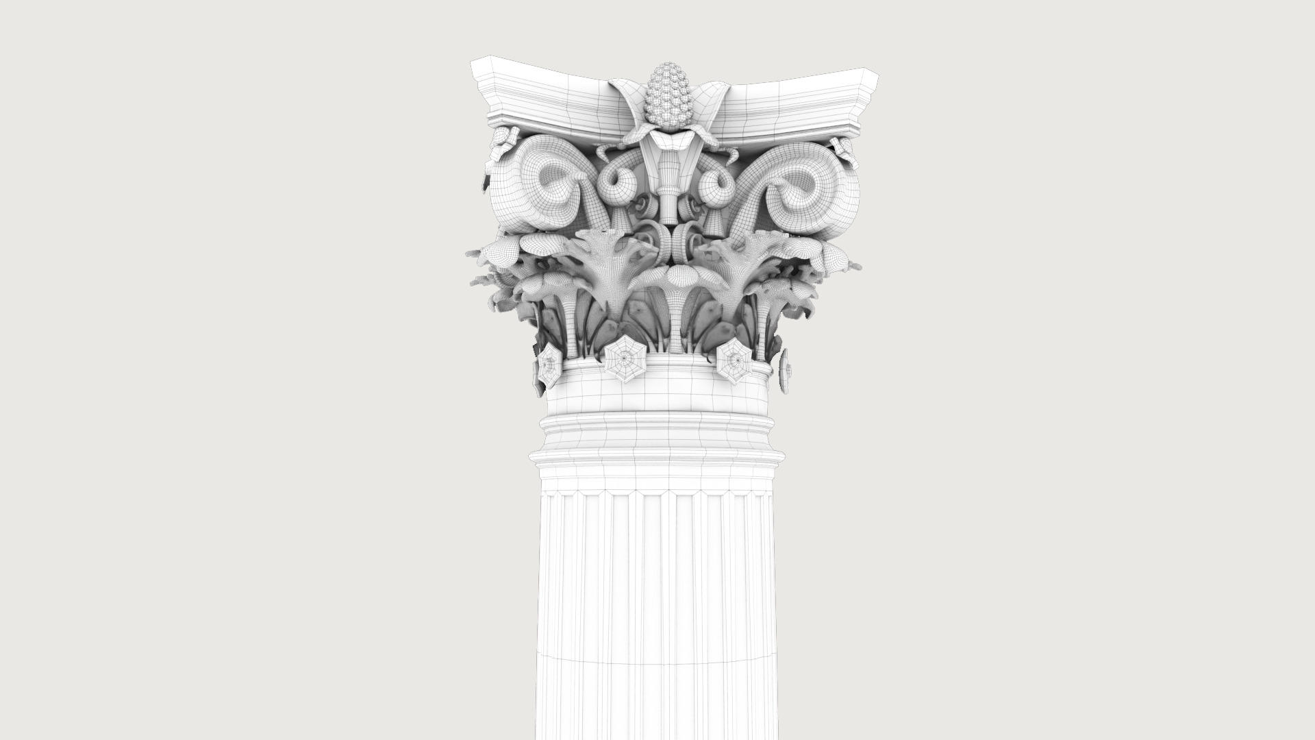 Palais Garnier Column Low-poly 3D model_5