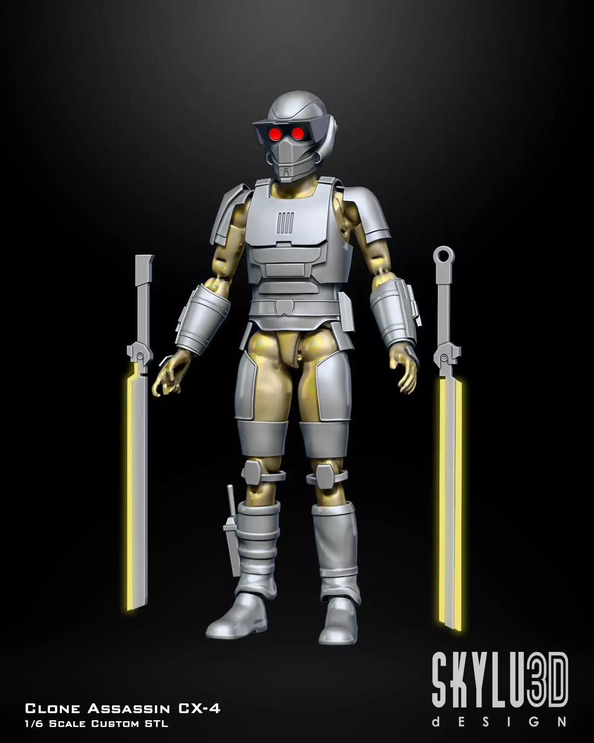 Clone Assassin CX-4 Armor files for One6 scale 3D print model_0