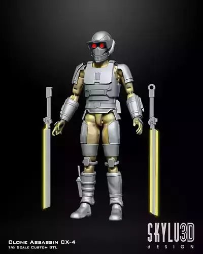 Clone Assassin CX-4 Armor files for One6 scale