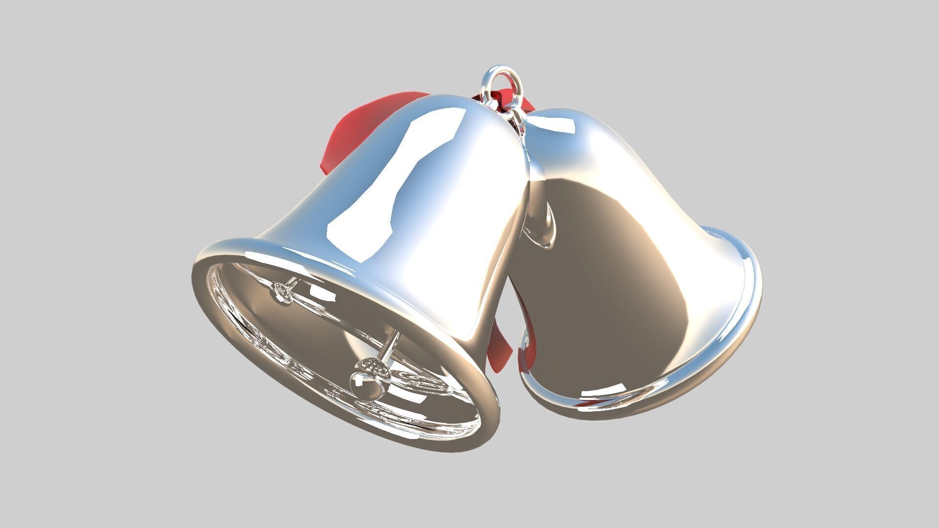 Bell silver 3D model_4