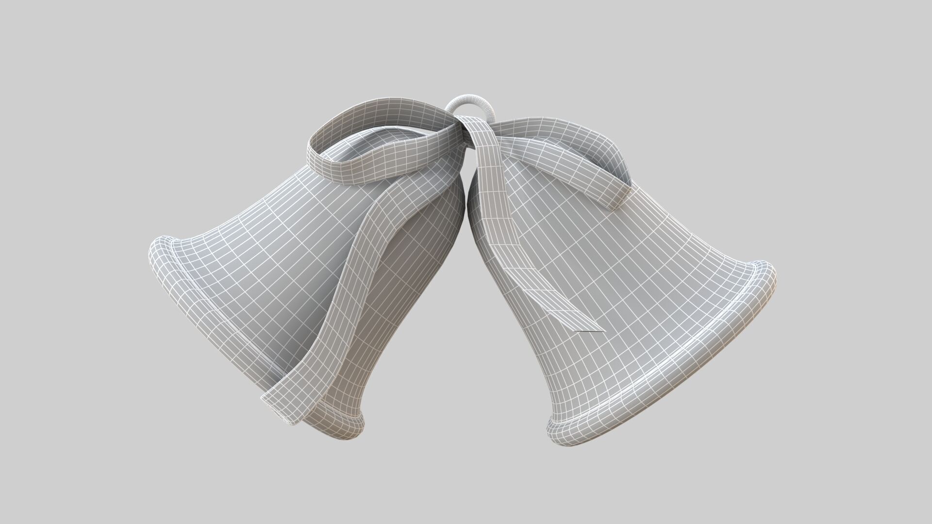 Bell silver 3D model_5