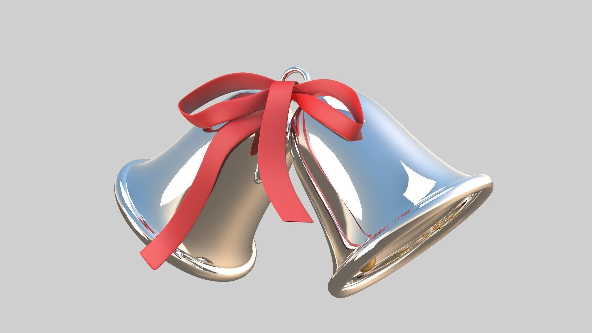 Bell silver 3D model_3