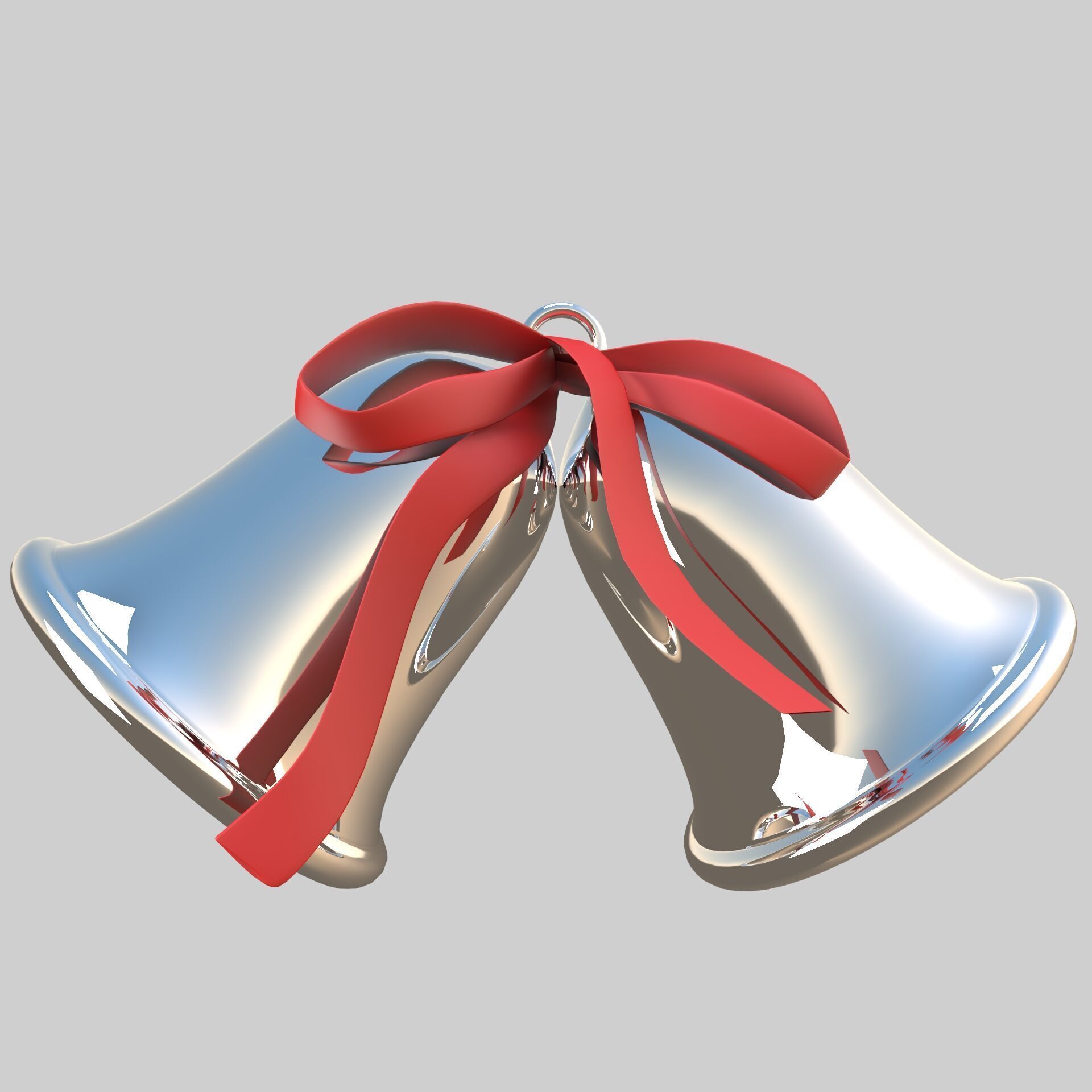 Bell silver 3D model_8