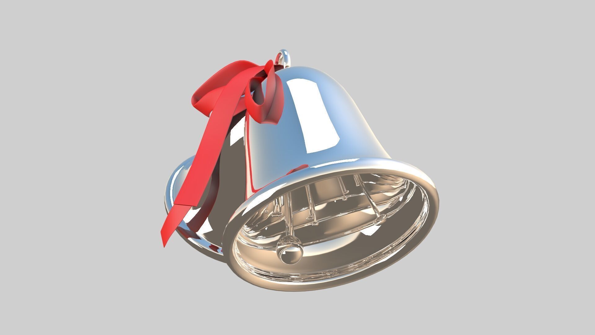Bell silver 3D model_1
