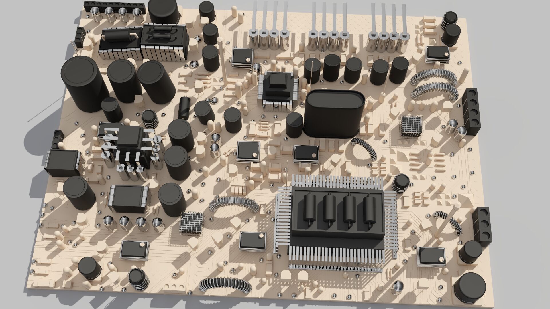  Circuit Board Clay 3D model_4