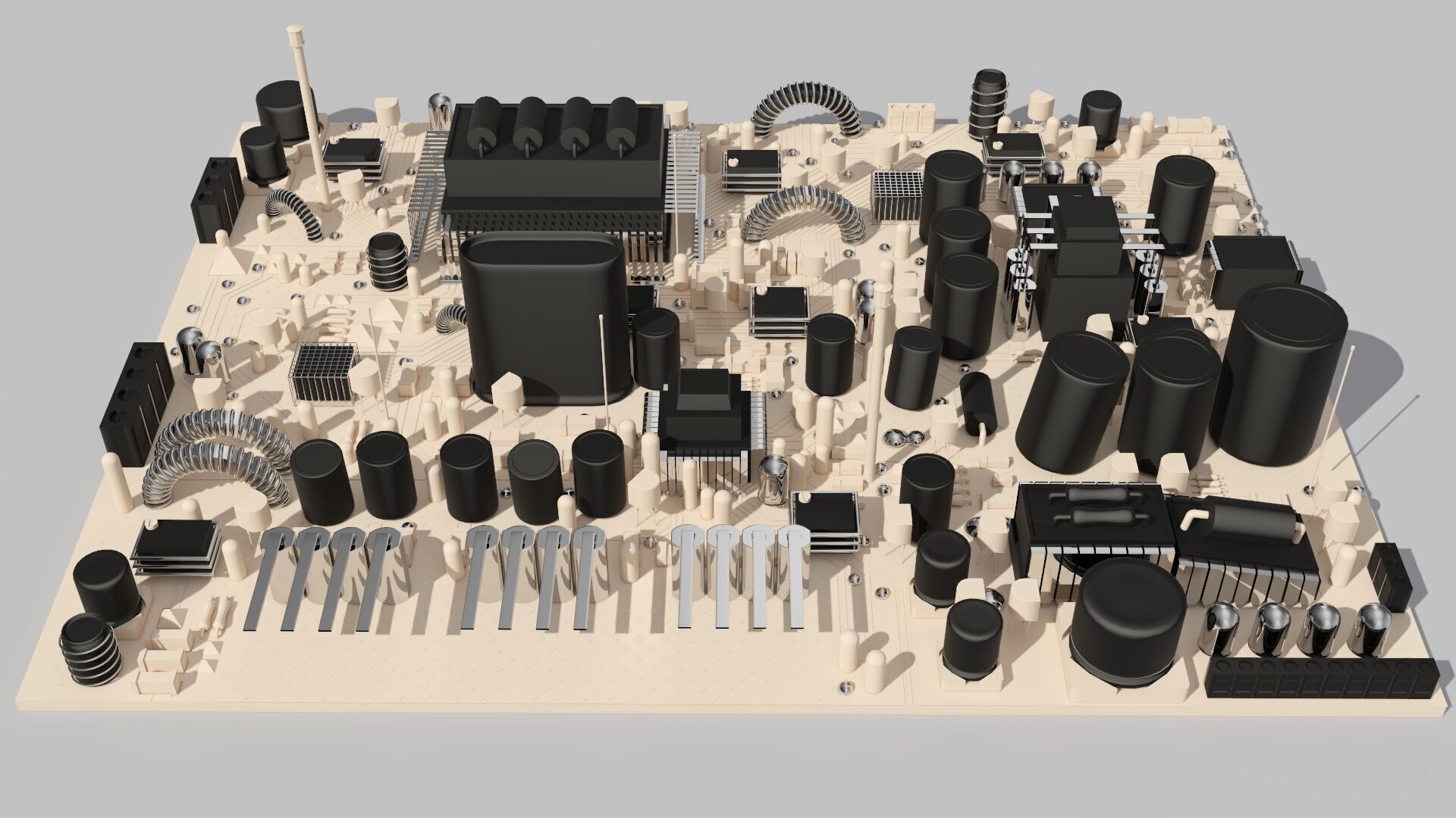  Circuit Board Clay 3D model_3