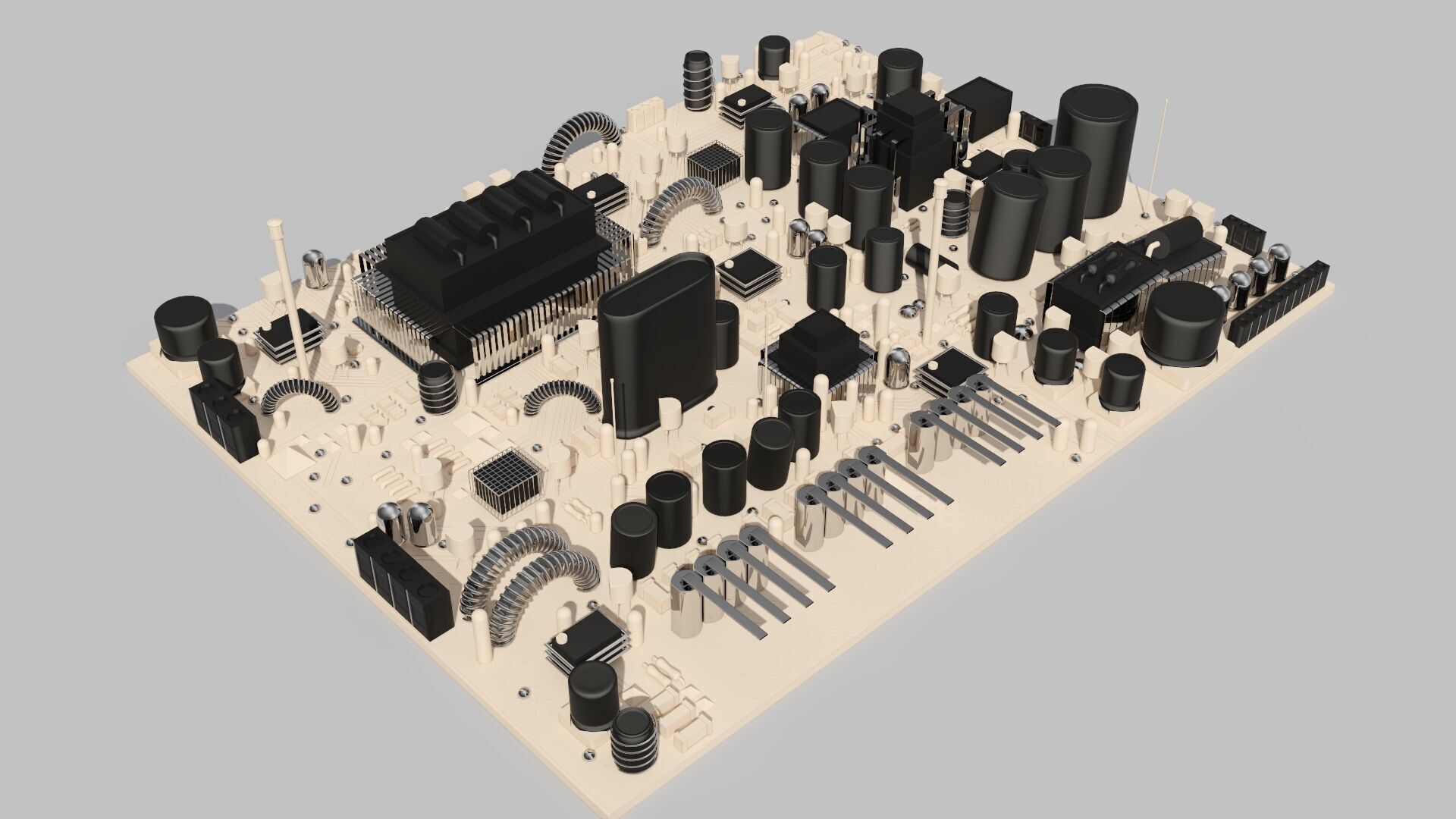  Circuit Board Clay 3D model_5