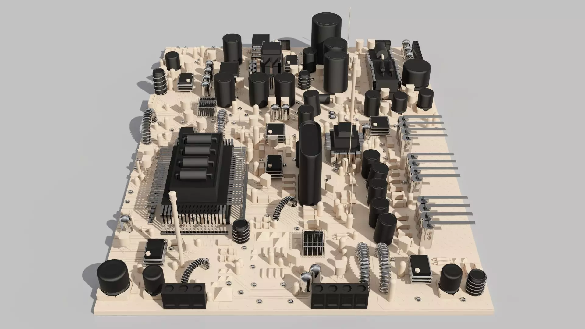  Circuit Board Clay 3D model_0