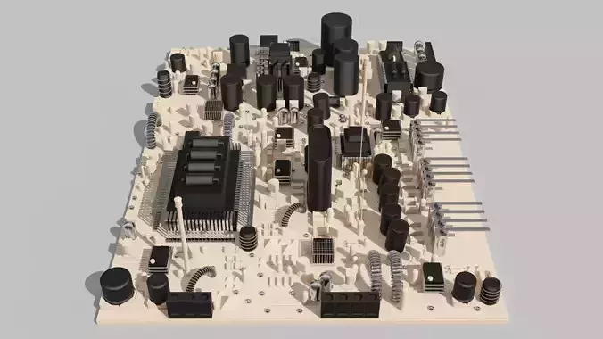 Circuit Board Clay 3D model