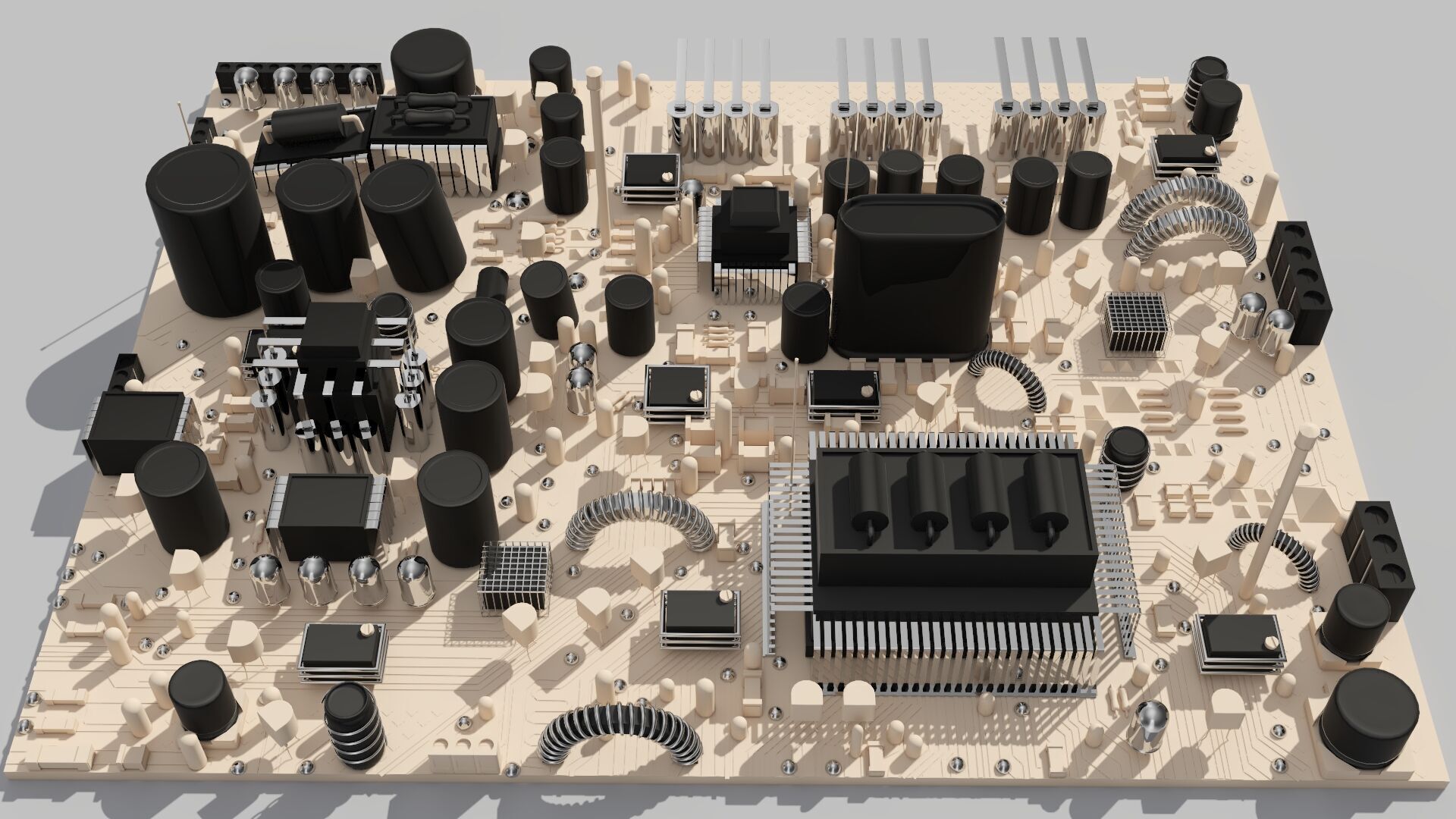  Circuit Board Clay 3D model_8