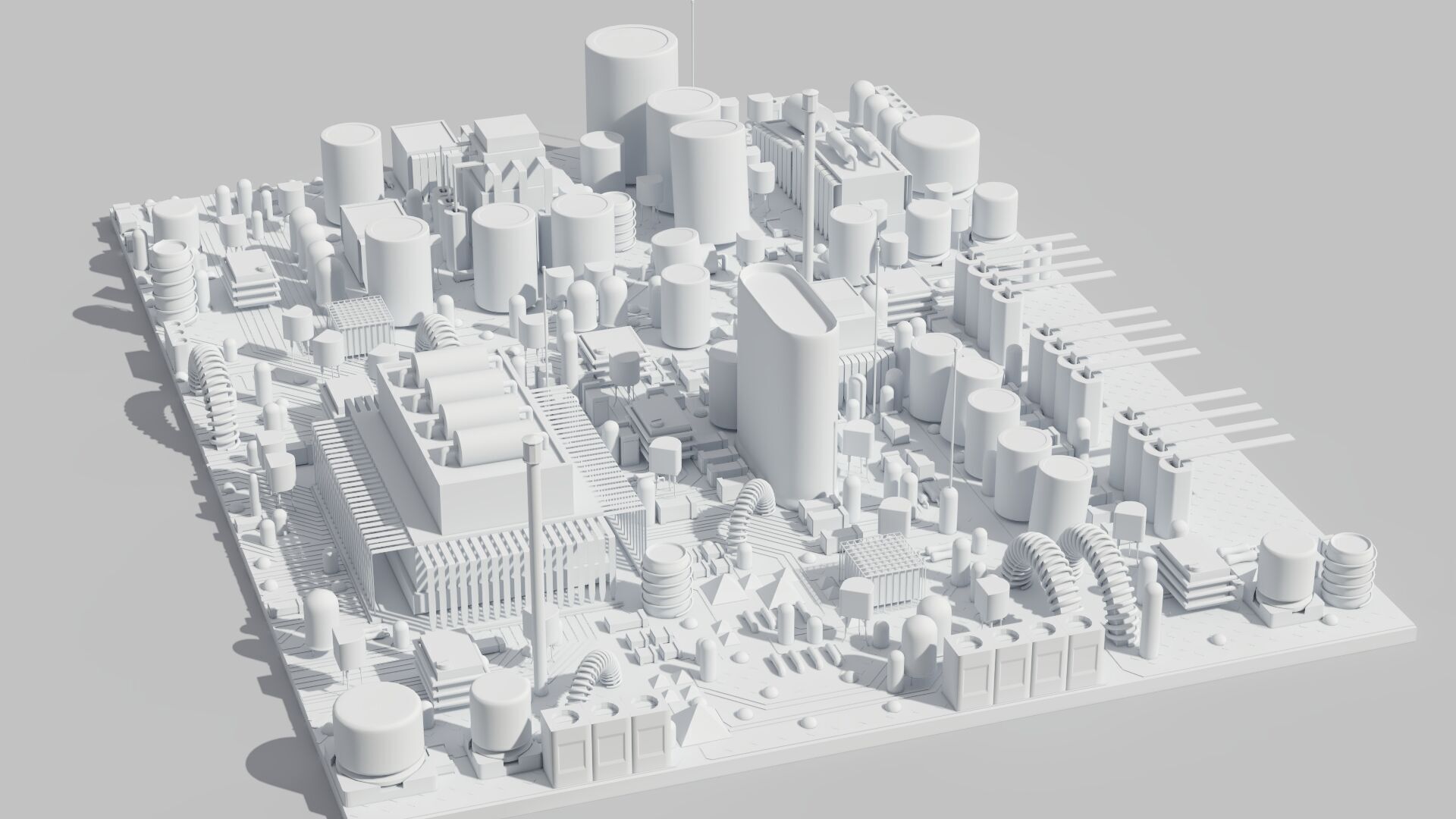  Circuit Board white 3D model_10