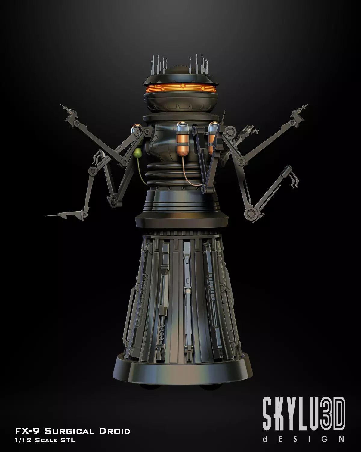 FX-9 Surgical Droid One12 Scale Droid STL 3D print model_0
