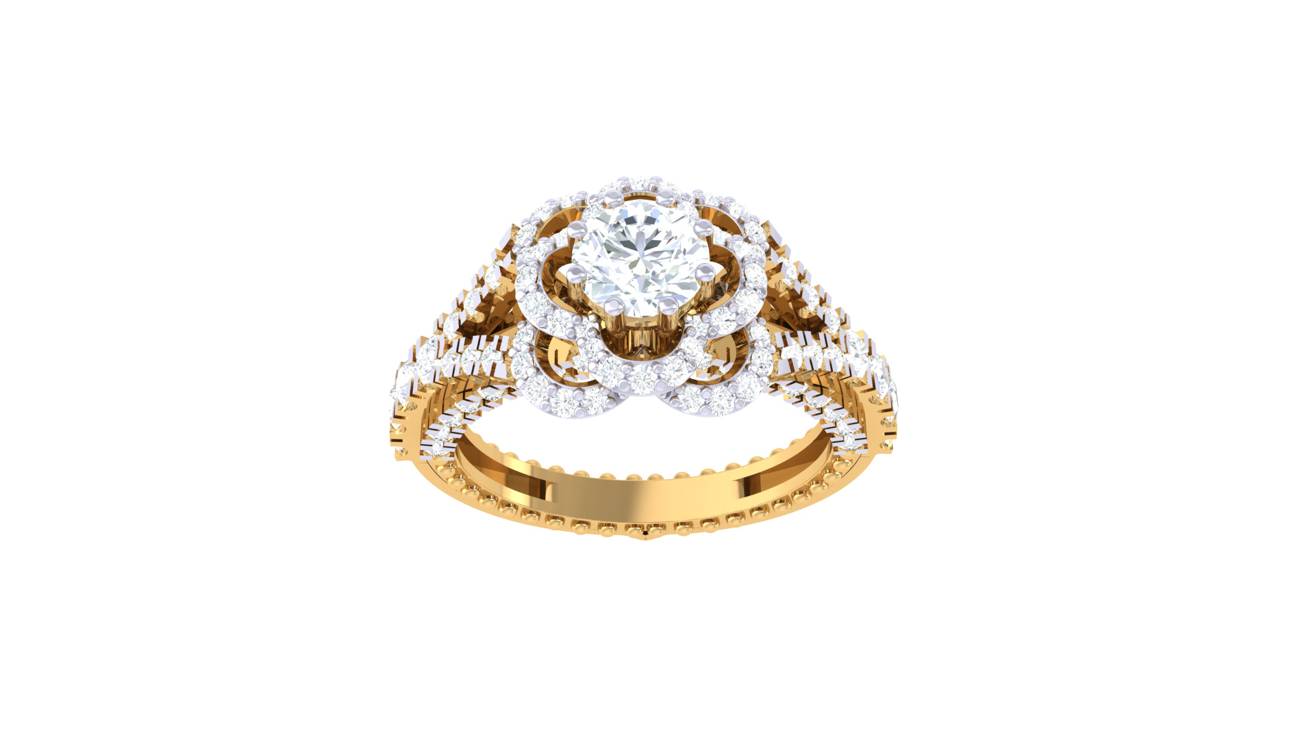 Women Ring Render 3dm STL OBJ FBX Details 3D print model_3