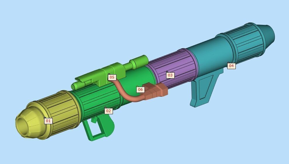 HH-15 Portable Launcher One12 scale STL 3D model_1