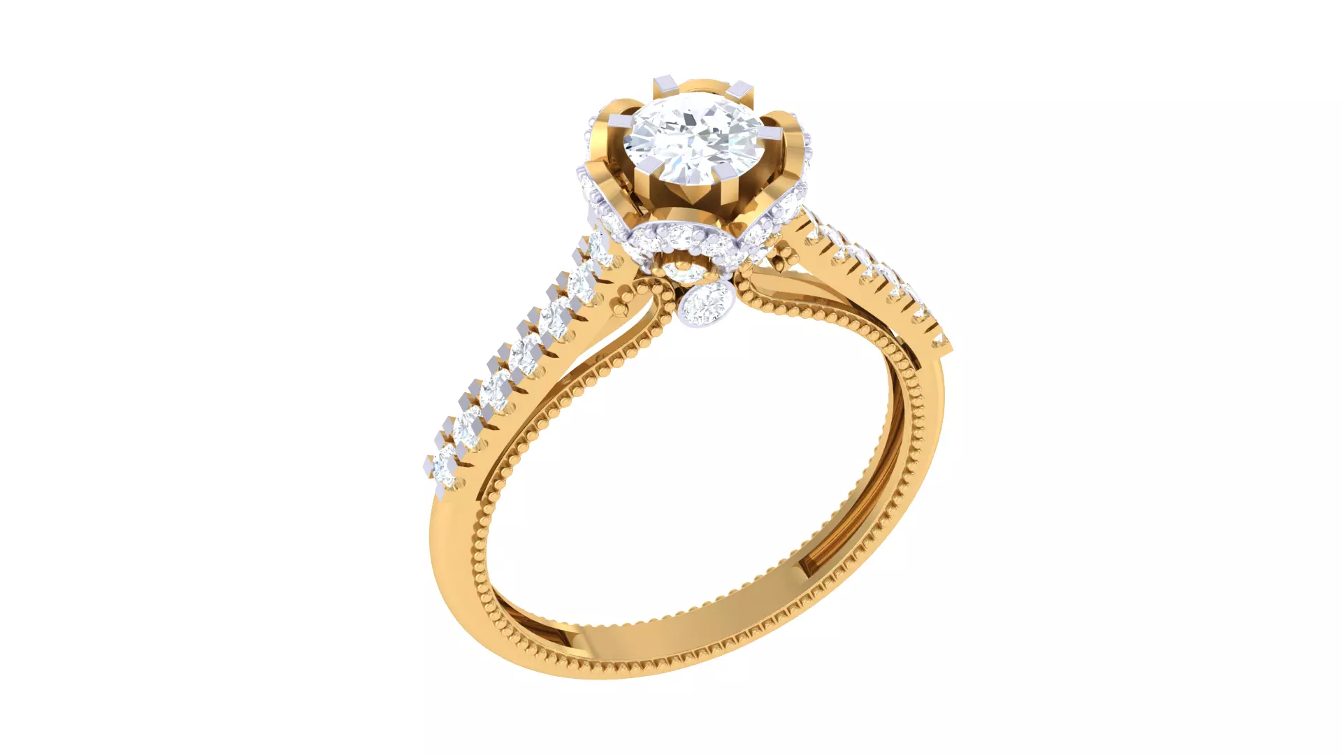 Women Ring Render 3dm STL OBJ FBX Details 3D print model