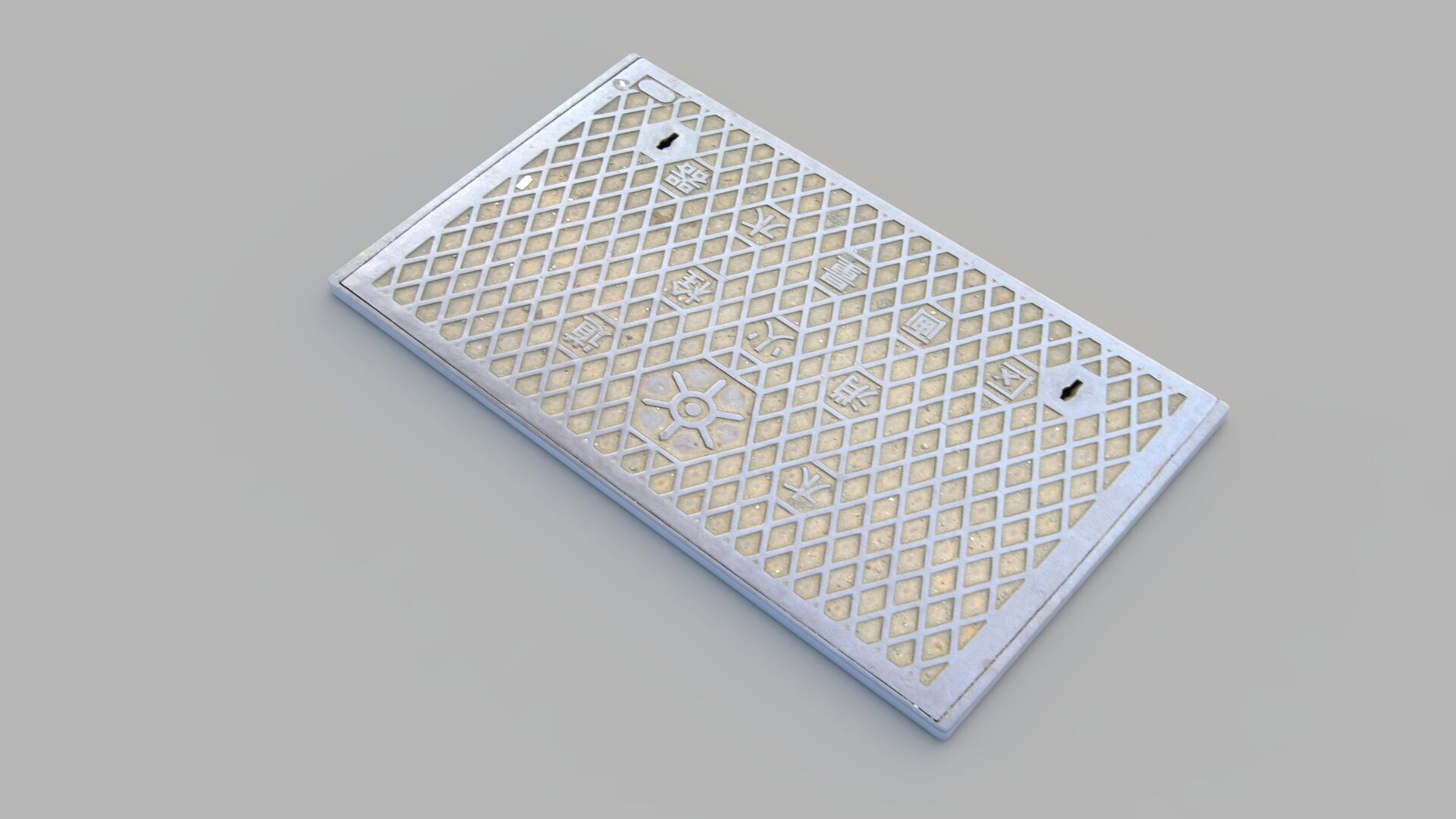 Sewer Grate 14 3D model_2