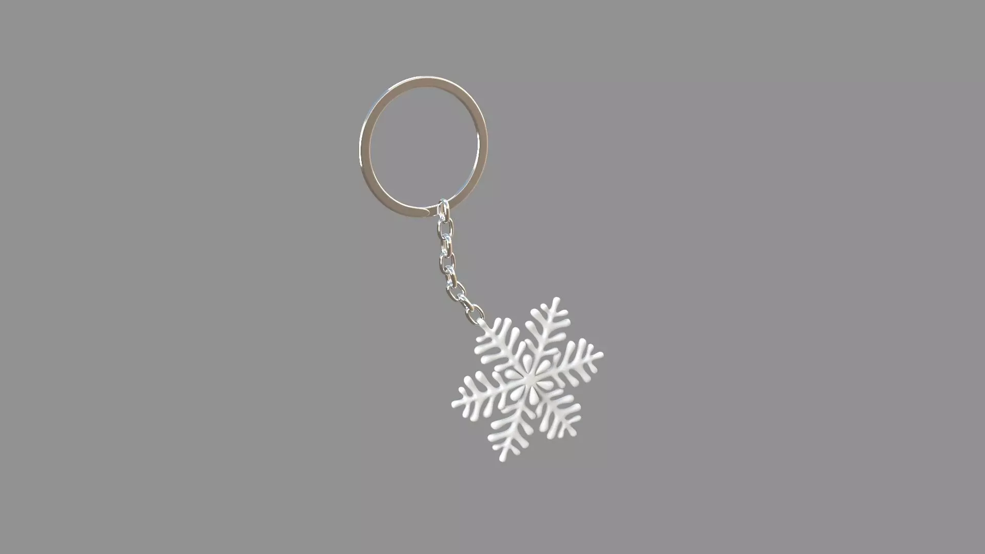  ice-star keychain white 3D model_0