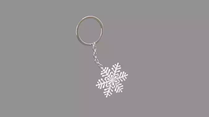  ice-star keychain white