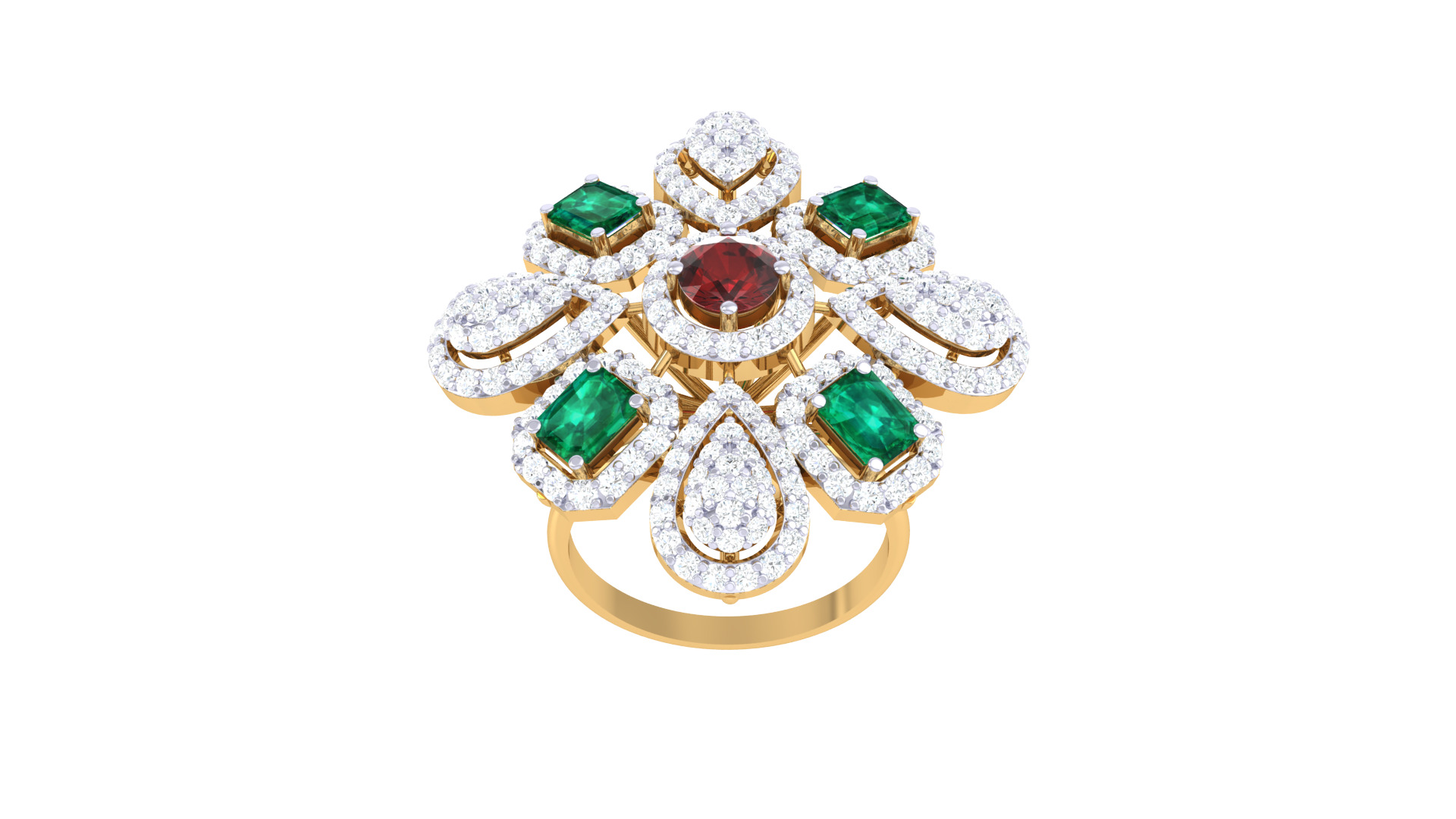 Women Ring Render 3dm STL OBJ FBX Details 3D print model_3