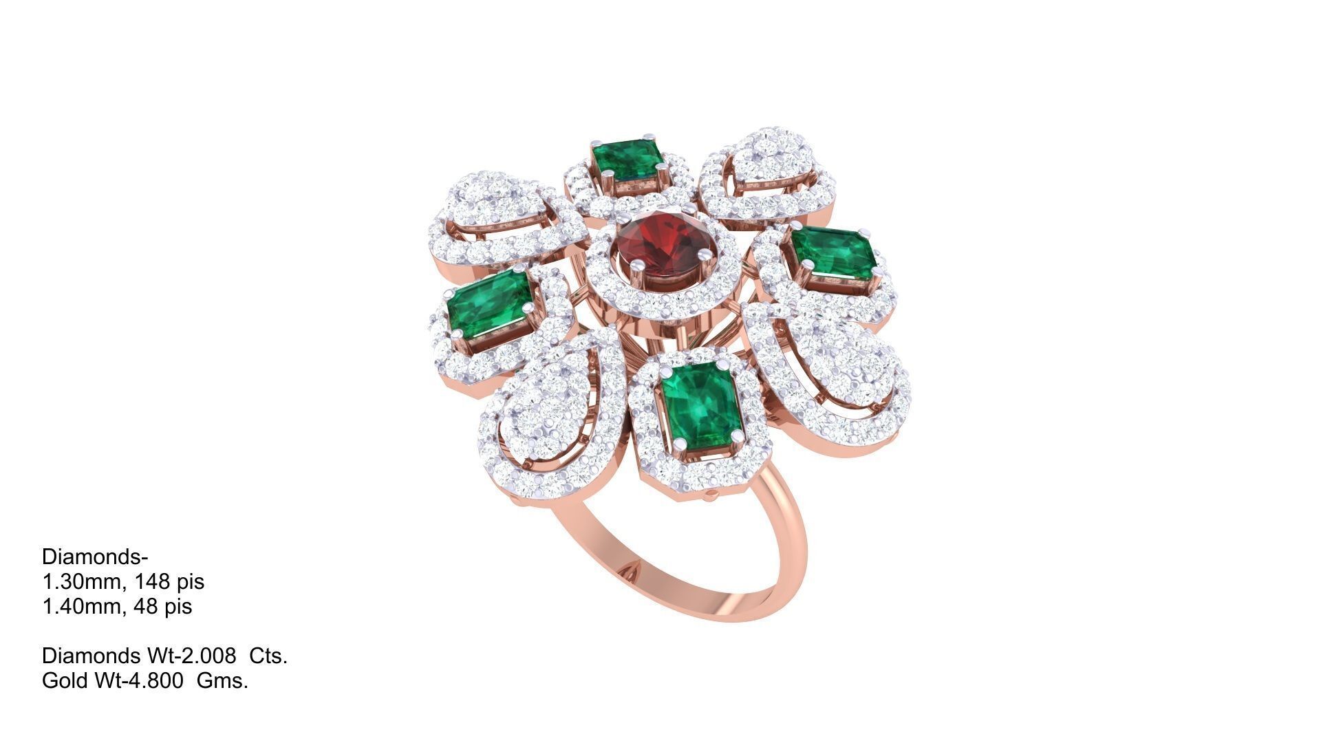 Women Ring Render 3dm STL OBJ FBX Details 3D print model_1