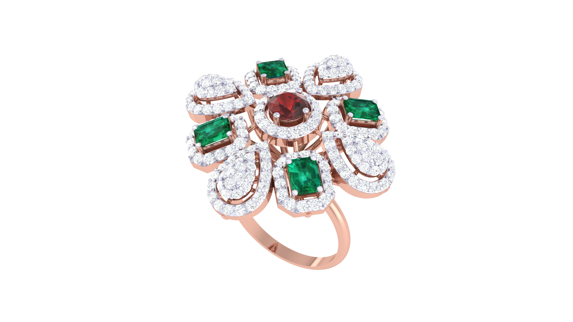 Women Ring Render 3dm STL OBJ FBX Details 3D print model_2