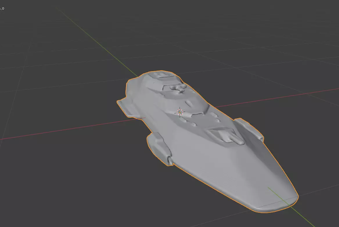 Spaceship with Texture Free 3D model_0